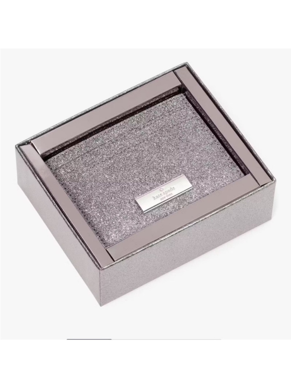 KATE SPADE LUNAR LIGHT GLITTER CARDHOLDER